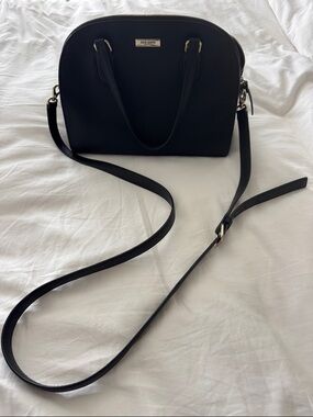 Kate Spade Black Dome Crossbody Bag with Gold Hardware